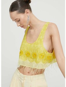 Bluza Blugirl Blumarine za žene, boja: žuta, s aplikacijom