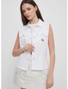 Košulja Calvin Klein Jeans boja: bijela, regular, s klasičnim ovratnikom