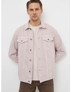 Traper jakna Pepe Jeans za muškarce, boja: ružičasta, za prijelazno razdoblje