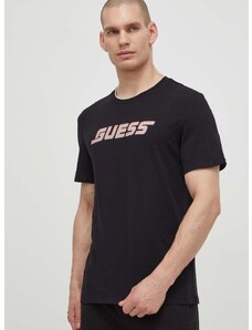Pamučna majica Guess EGBERT za muškarce, boja: crna, s tiskom, Z4GI11 I3Z14
