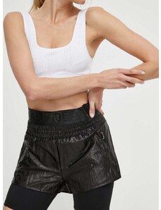 Kratke hlače EA7 Emporio Armani za žene, boja: crna, bez uzorka, visoki struk