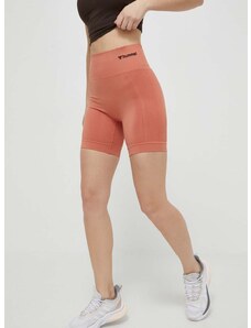Kratke hlače za trening Hummel Tif boja: narančasta, bez uzorka, visoki struk