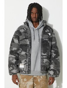 Pernata jakna AAPE Down Jacket za muškarce, boja: crna, za zimu, ADN7606