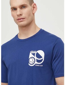 Pamučna majica Ellesse Sport Club T-Shirt za muškarce, boja: tamno plava, s tiskom, SHV20273