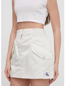 Suknja Calvin Klein Jeans boja: bijela, mini, pencil