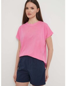 Pamučna majica North Sails za žene, boja: ružičasta, 093372