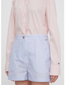 Kratke hlače Tommy Hilfiger za žene, s uzorkom, visoki struk