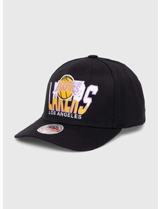 Kapa sa šiltom s dodatkom vune Mitchell&Ness NBA LOS ANGELES LAKERS boja: crna, s aplikacijom