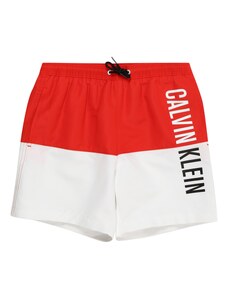 Calvin Klein Swimwear Kupaće hlače 'Intense Power ' crvena / crna / bijela