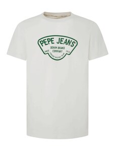 Pepe Jeans Majica 'Cherry' smaragdno zelena / prljavo bijela