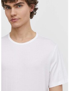 Pamučna majica Theory za muškarce, boja: bijela, bez uzorka
