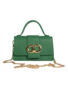 Luksuzna Talijanska torba od prave kože VERA ITALY "Zirenza", boja zelena, 10x17cm