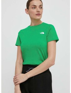 Majica kratkih rukava The North Face za žene, boja: zelena, NF0A87NHPO81