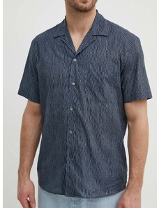 Pamučna košulja Liu Jo za muškarce, boja: tamno plava, regular
