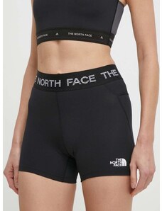 Sportske kratke hlače The North Face Tech Bootie za žene, boja: crna, s tiskom, srednje visoki struk, NF0A87JZJK31