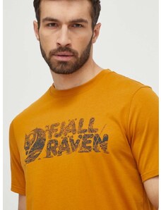Majica kratkih rukava Fjallraven Lush Logo T-shirt za muškarce, boja: žuta, s tiskom, F12600219