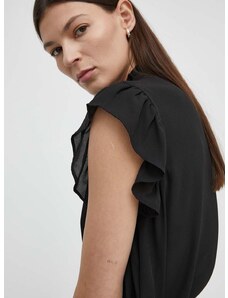Košulja Bruuns Bazaar CamillaBBNicole shirt za žene, boja: crna, regular, s ruskim ovratnikom, BBW3774