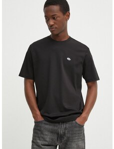 Pamučna majica Diesel T-JUST-DOVAL-PJ MAGLIETTA za muškarce, boja: crna, bez uzorka, 003819.0AIJU
