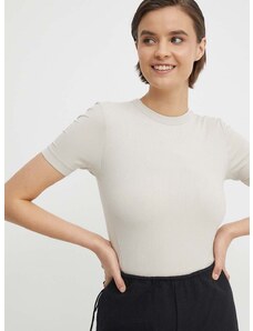 Majica kratkih rukava Calvin Klein za žene, boja: bež, K20K206553