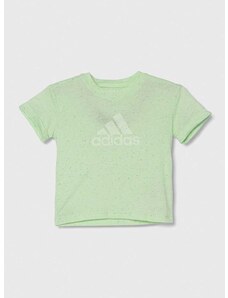 Dječja majica kratkih rukava adidas boja: zelena, s uzorkom