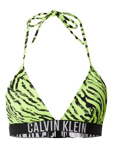 Calvin Klein Swimwear Bikini gornji dio limeta / crna / bijela