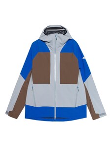 4F Outdoor jakna golublje plava / smeđa / tamno smeđa