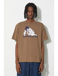 Pamučna majica Undercover Tee za muškarce, boja: smeđa, s tiskom, UC1D3807