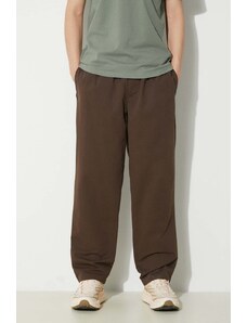 Pamučne hlače ICECREAM Skate Pant boja: smeđa, chinos kroj, IC24109