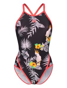 ARENA Sportski kupaći kostim 'TROPICAL SUMMER' zlatno žuta / siva / svijetlocrvena / crna