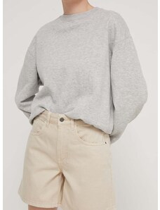 Pamučne kratke hlače Desigual SURY boja: bež, bez uzorka, visoki struk, 24SWDD54