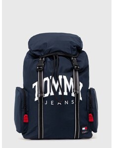 Ruksak Tommy Jeans za muškarce, boja: tamno plava, veliki, s tiskom