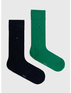 Čarape Tommy Hilfiger 2-pack za muškarce, boja: zelena, 371111127