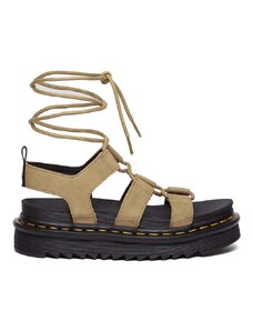 Kožne sandale Dr. Martens Nartilla za žene, boja: bež, s platformom, DM31738439