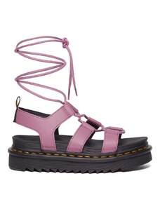Kožne sandale Dr. Martens Nartilla za žene, boja: ružičasta, s platformom, DM31617765