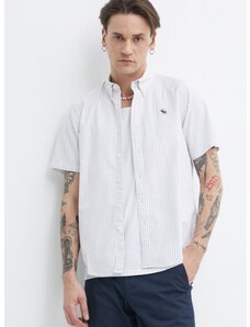 Košulja Abercrombie & Fitch za muškarce, boja: siva, regular, s button-down ovratnikom