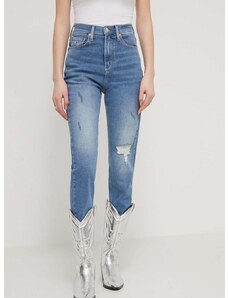 Traperice Tommy Jeans za žene, visoki struk, DW0DW17626