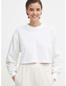Pamučna dukserica Calvin Klein Jeans za žene, boja: bijela, s uzorkom, J20J223072