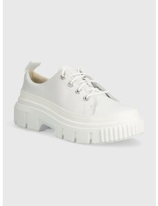 Kožne cipele Timberland Greyfield za žene, boja: bijela, s platformom, TB0A64CMEM21