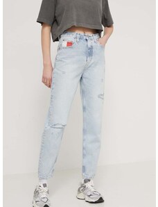 Traperice Tommy Jeans za žene, visoki struk, DW0DW18314