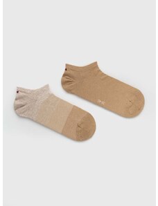 Čarape Tommy Hilfiger 2-pack za muškarce, boja: bež
