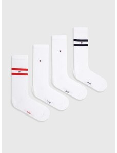 Čarape Tommy Hilfiger 4-pack za muškarce, boja: bijela, 701227433