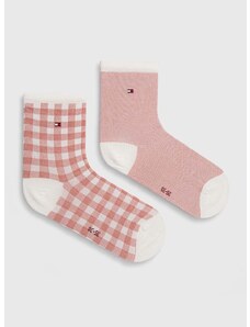 Čarape Tommy Hilfiger 2-pack za žene, boja: ružičasta, 701227305