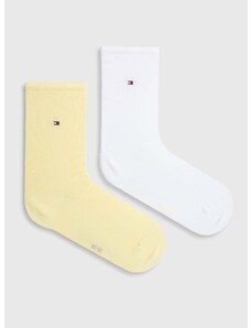 Čarape Tommy Hilfiger 2-pack za žene, boja: žuta, 371221098