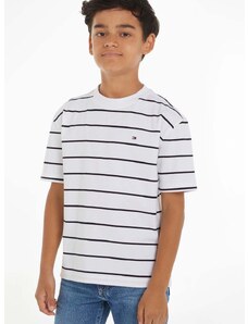Dječja pamučna majica kratkih rukava Tommy Hilfiger boja: tamno plava, s uzorkom