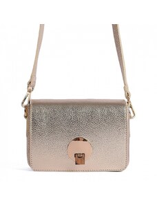 Luksuzna Talijanska torba od prave kože VERA ITALY "Zanza", boja zlatni, 12x18cm