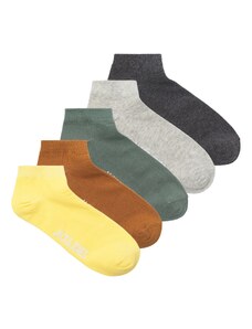 JACK & JONES Čarape 'BEN' smeđa / žuta / antracit siva / siva melange / zelena