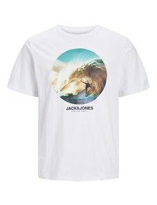 JACK & JONES Majica 'CELLOX' pijesak / plava / crna / bijela