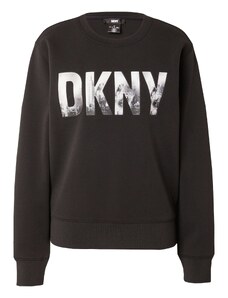 DKNY Sweater majica 'SKYLINE' siva / crna / bijela