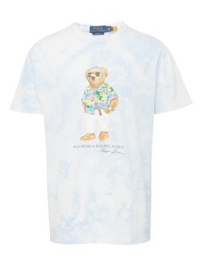 Polo Ralph Lauren Majica pastelno plava / sepija / svijetložuta / bijela
