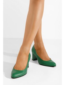 Zapatos Salonke na blok petu Acerra zeleno